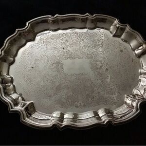 Elegant Silver Plated Serving Tray